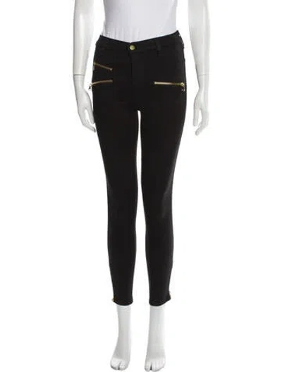 Pre-owned J Brand Mid-rise Skinny Leg Jeans In Black