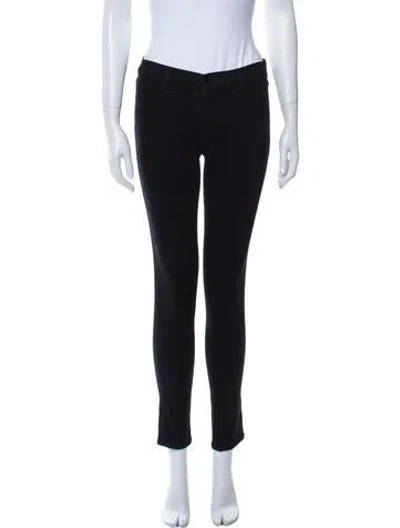 Pre-owned J Brand Mid-rise Skinny Leg Jeans In Black