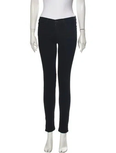 Pre-owned J Brand Mid-rise Skinny Leg Jeans In Black