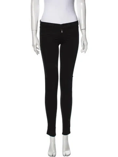 Pre-owned J Brand Mid-rise Skinny Leg Jeans In Black