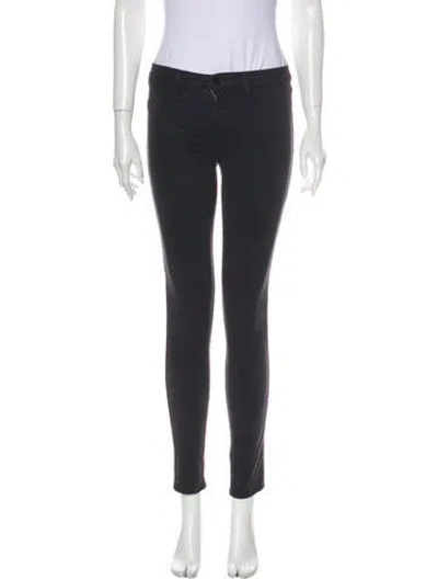 Pre-owned J Brand Mid-rise Skinny Leg Jeans In Black