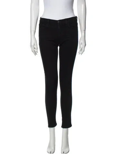 Pre-owned J Brand Mid-rise Skinny Leg Jeans In Black