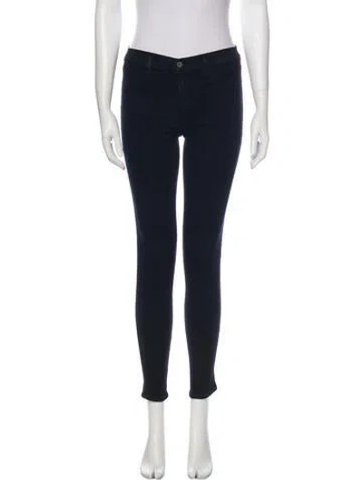 Pre-owned J Brand Mid-rise Skinny Leg Jeans In Black