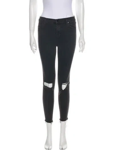Pre-owned J Brand Mid-rise Skinny Leg Jeans In Black