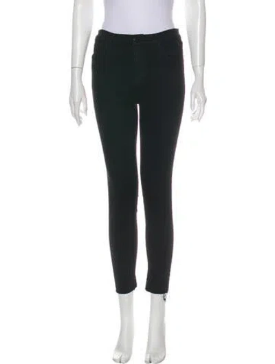 Pre-owned J Brand Mid-rise Skinny Leg Jeans In Black