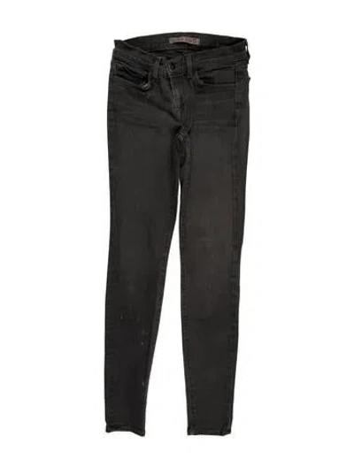 Pre-owned J Brand Mid-rise Skinny Leg Jeans In Black