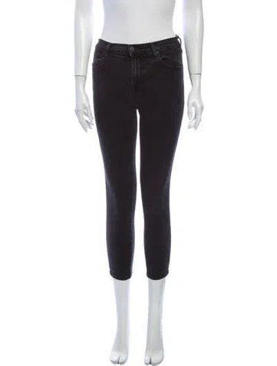 Pre-owned J Brand Mid-rise Skinny Leg Jeans In Black
