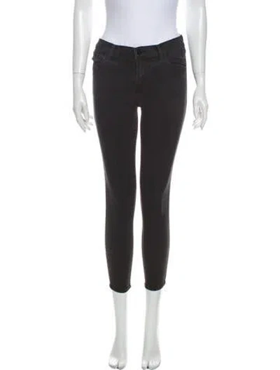 Pre-owned J Brand Mid-rise Skinny Leg Jeans In Black