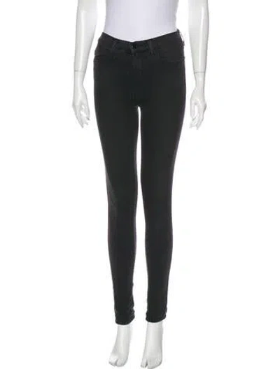 Pre-owned J Brand Mid-rise Skinny Leg Jeans In Black