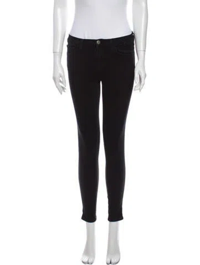 Pre-owned J Brand Mid-rise Skinny Leg Jeans In Black