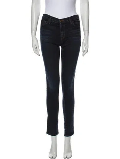 Pre-owned J Brand Mid-rise Skinny Leg Jeans In Blue