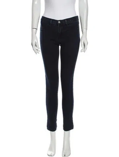 Pre-owned J Brand Mid-rise Skinny Leg Jeans In Blue