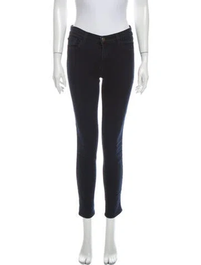 Pre-owned J Brand Mid-rise Skinny Leg Jeans In Blue
