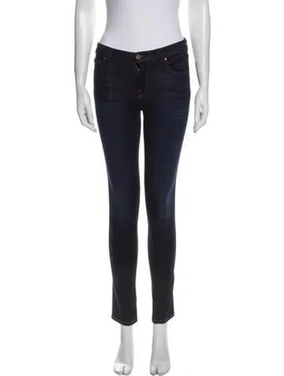 Pre-owned J Brand Mid-rise Skinny Leg Jeans In Blue