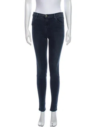 Pre-owned J Brand Mid-rise Skinny Leg Jeans In Blue