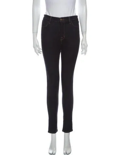 Pre-owned J Brand Mid-rise Skinny Leg Jeans In Blue