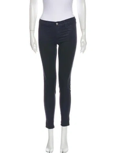 Pre-owned J Brand Mid-rise Skinny Leg Jeans In Blue