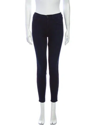 Pre-owned J Brand Mid-rise Skinny Leg Jeans In Blue