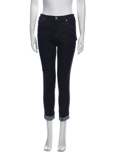 Pre-owned J Brand Mid-rise Skinny Leg Jeans In Blue