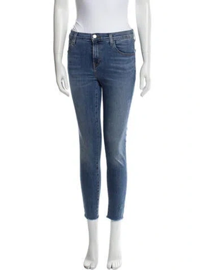 Pre-owned J Brand Mid-rise Skinny Leg Jeans In Blue