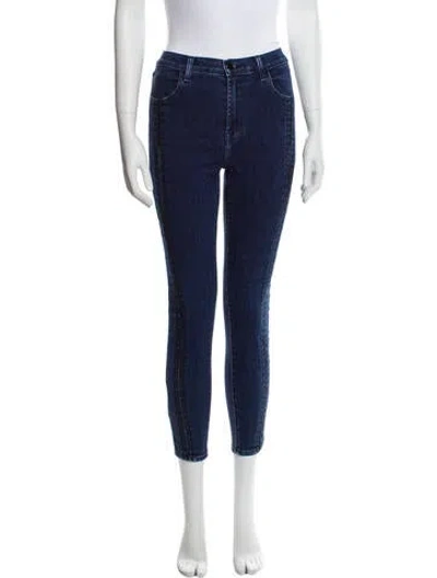 Pre-owned J Brand Mid-rise Skinny Leg Jeans In Blue