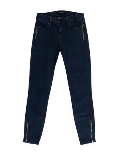 Pre-owned J Brand Mid-rise Skinny Leg Jeans In Blue