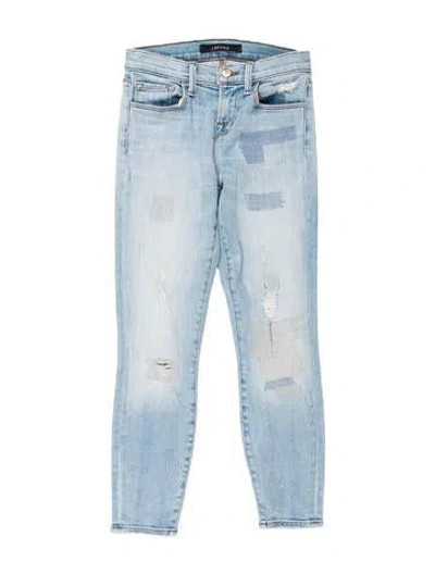 Pre-owned J Brand Mid-rise Skinny Leg Jeans In Blue