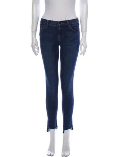 Pre-owned J Brand Mid-rise Skinny Leg Jeans In Blue