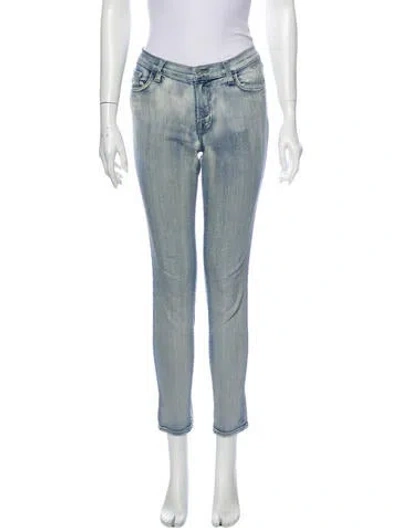 Pre-owned J Brand Mid-rise Skinny Leg Jeans In Blue