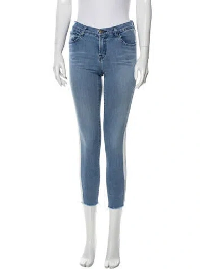 Pre-owned J Brand Mid-rise Skinny Leg Jeans In Blue