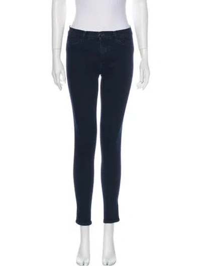 Pre-owned J Brand Mid-rise Skinny Leg Jeans In Blue