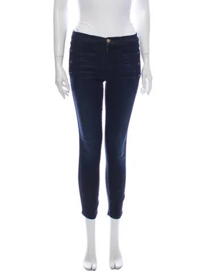 Pre-owned J Brand Mid-rise Skinny Leg Jeans In Blue