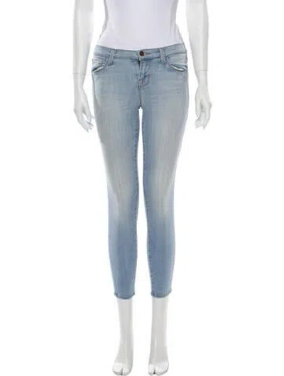 Pre-owned J Brand Mid-rise Skinny Leg Jeans In Blue