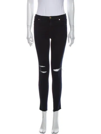 Pre-owned J Brand Mid-rise Skinny Leg Jeans In Blue