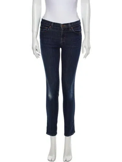 Pre-owned J Brand Mid-rise Skinny Leg Jeans In Blue