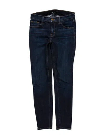 Pre-owned J Brand Mid-rise Skinny Leg Jeans In Blue