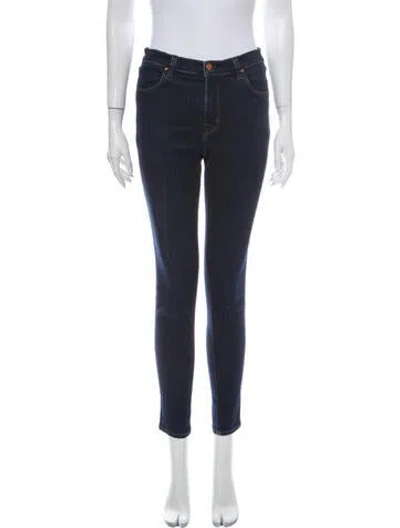 Pre-owned J Brand Mid-rise Skinny Leg Jeans In Blue