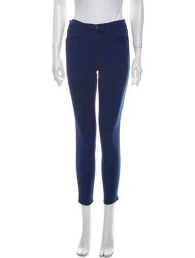 Pre-owned J Brand Mid-rise Skinny Leg Jeans In Blue
