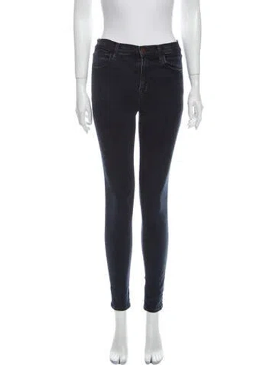 Pre-owned J Brand Mid-rise Skinny Leg Jeans In Blue