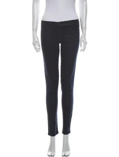 Pre-owned J Brand Mid-rise Skinny Leg Jeans In Blue