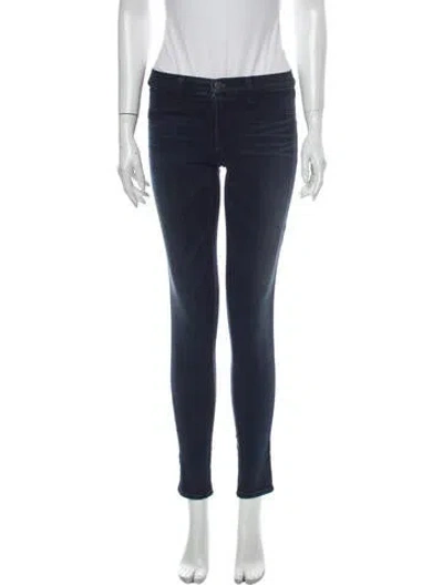 Pre-owned J Brand Mid-rise Skinny Leg Jeans In Blue