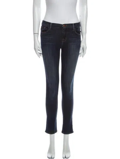 Pre-owned J Brand Mid-rise Skinny Leg Jeans In Blue