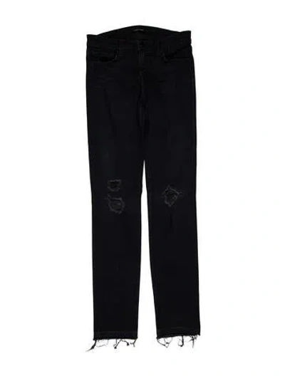 Pre-owned J Brand Mid-rise Skinny Leg Jeans In Blue