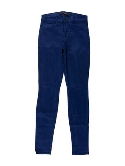 Pre-owned J Brand Mid-rise Skinny Leg Jeans In Blue