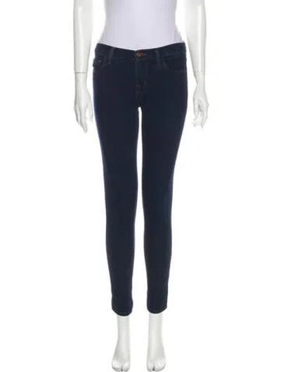 Pre-owned J Brand Mid-rise Skinny Leg Jeans In Blue