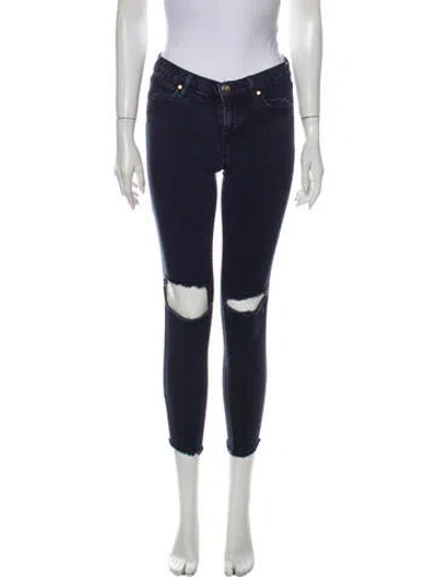 Pre-owned J Brand Mid-rise Skinny Leg Jeans In Blue