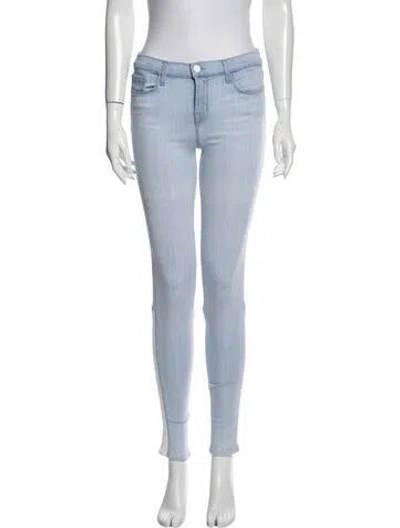 Pre-owned J Brand Mid-rise Skinny Leg Jeans In Blue
