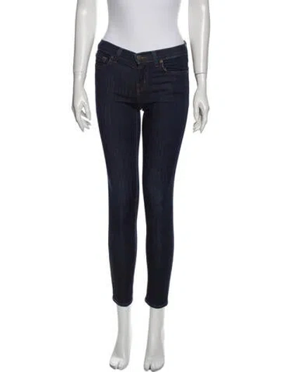 Pre-owned J Brand Mid-rise Skinny Leg Jeans In Blue