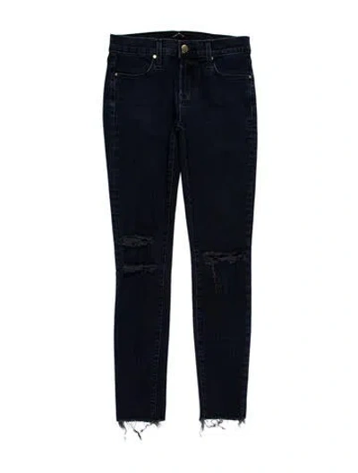 Pre-owned J Brand Mid-rise Skinny Leg Jeans In Blue