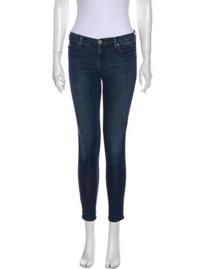 Pre-owned J Brand Mid-rise Skinny Leg Jeans In Blue